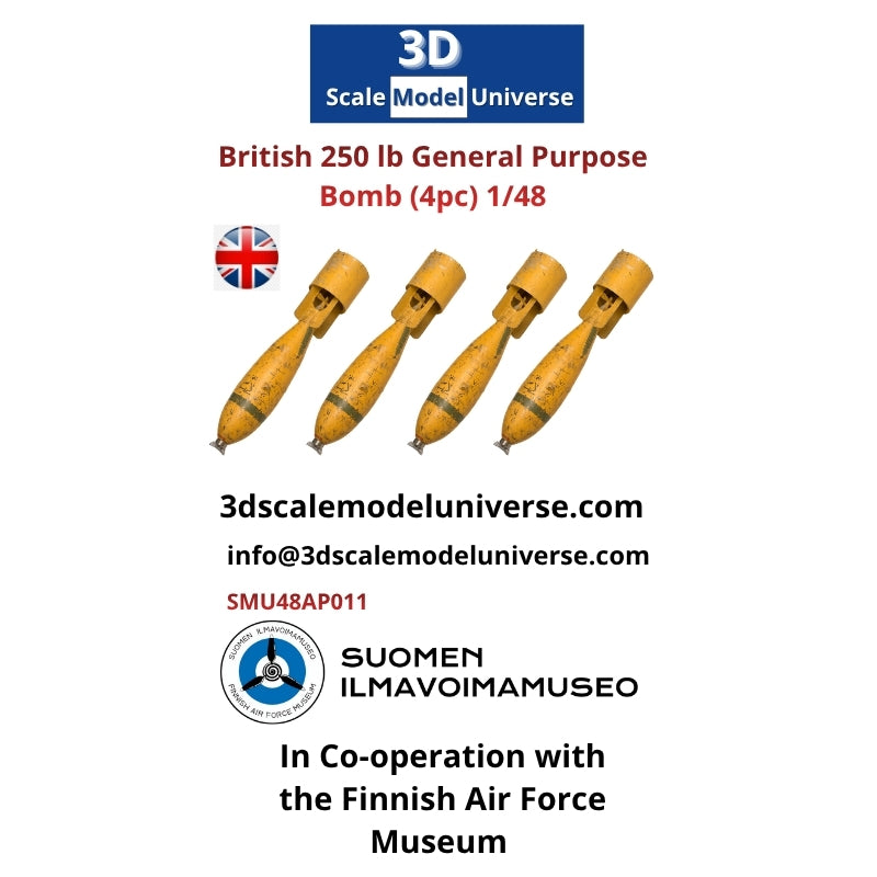 British 250 lb General Purpose Bomb (4pc) 1/48