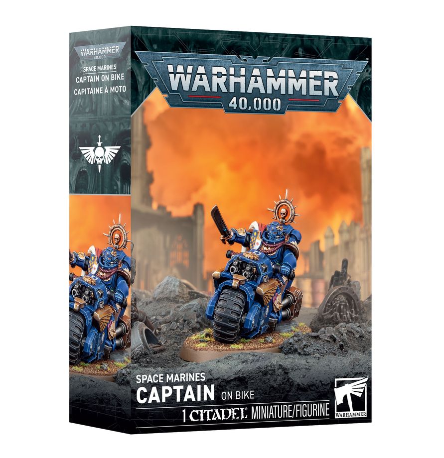 Warhammer 40,000. Space Marines. Captain on Bike