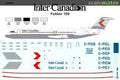 AHS 4050 Decals 1:144 Inter-Canadian Fokker 100