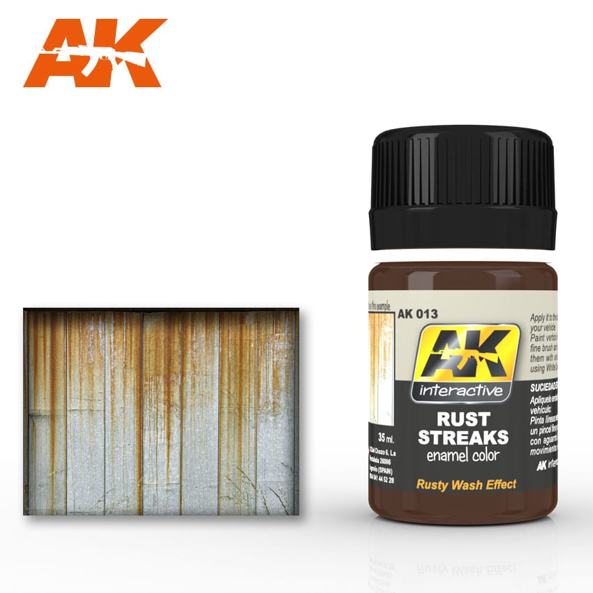 AK 013 Rust Streaks. Rusty Wash Effect