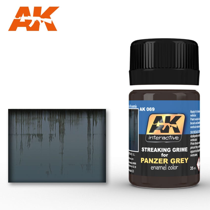 AK 069 Streaking Grime for Panzer Grey