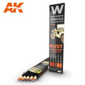 AK 10041 Weathering Pencils Rust & Streaking Effects Set