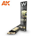 AK10044 Weathering Pencils Dirt & Mark Set
