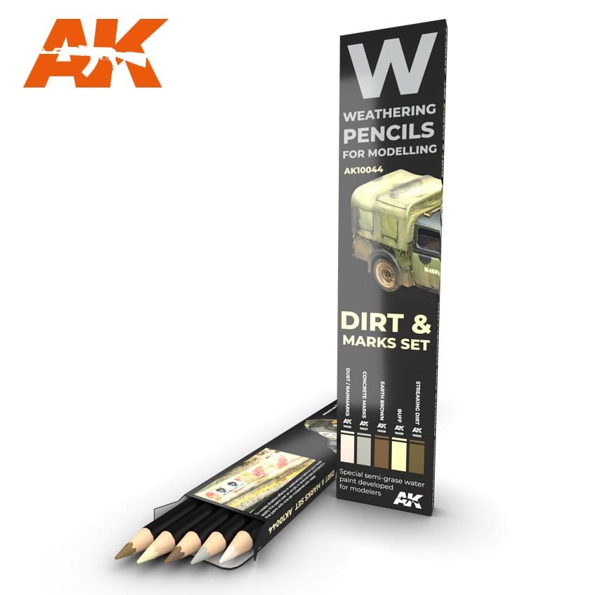 AK10044 Weathering Pencils Dirt & Mark Set