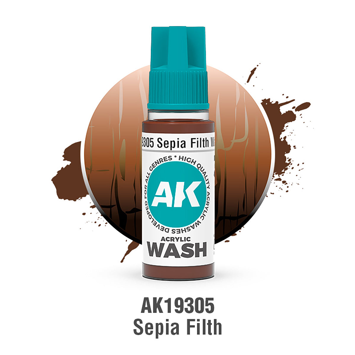 AK19305 Acrylic Wash Sepia Filth Wash