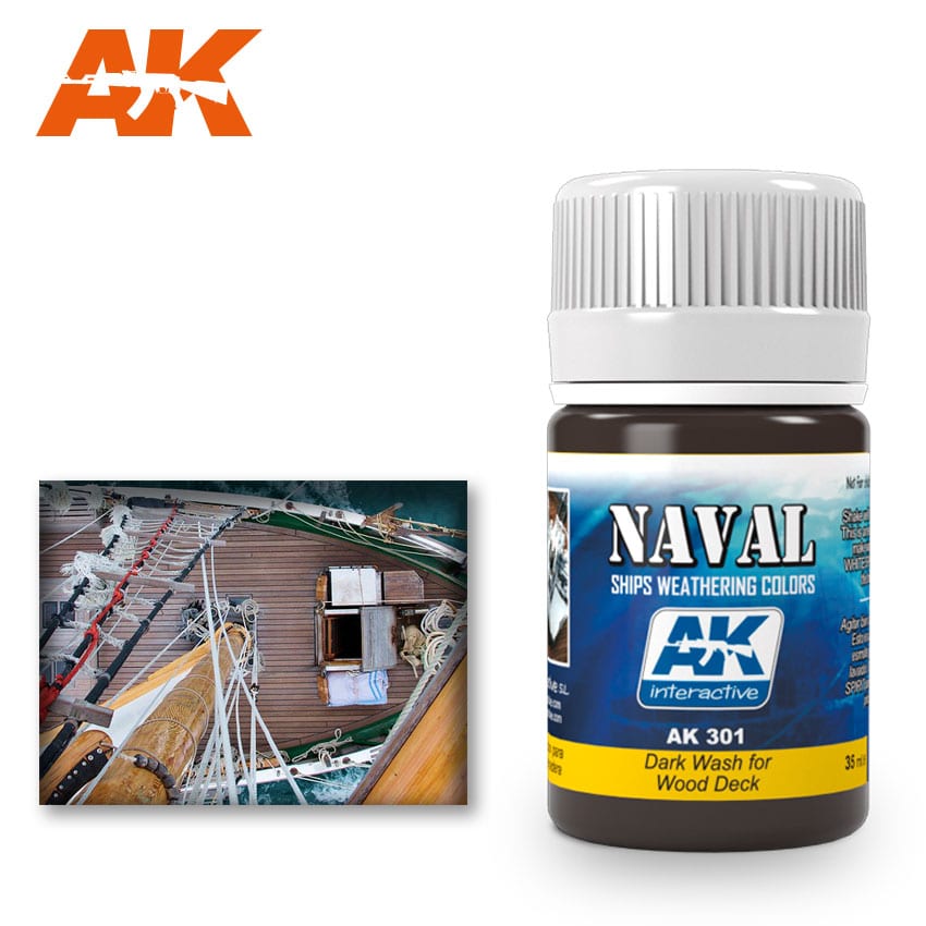 AK 301 Naval Wash Dark for Wood Decks