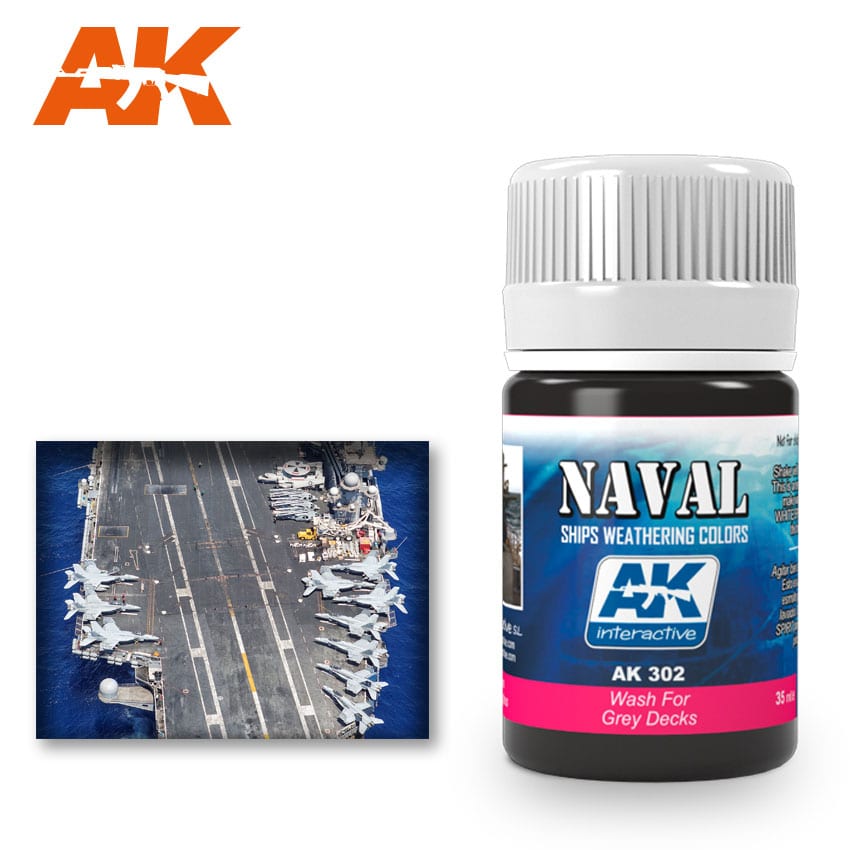 AK 302 Naval Wash for Grey Decks