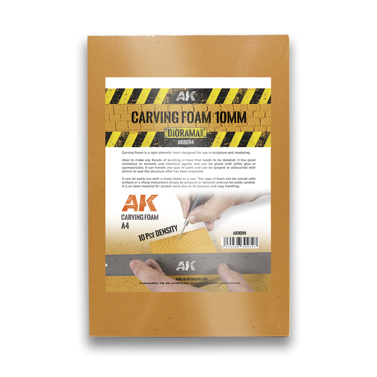 AK8094 Carving Foam 10mm A4 Size