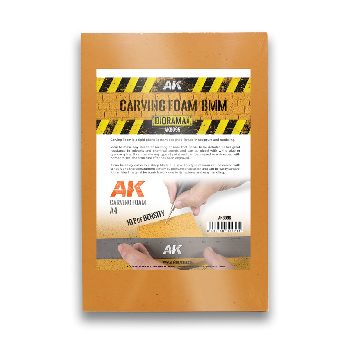 AK8095 Carving Foam 8mm A4 Size