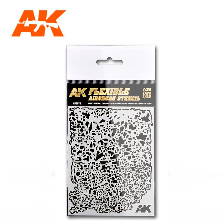 AK Flexible Airbrush Stencil 1/20, 1/24, 1/35.