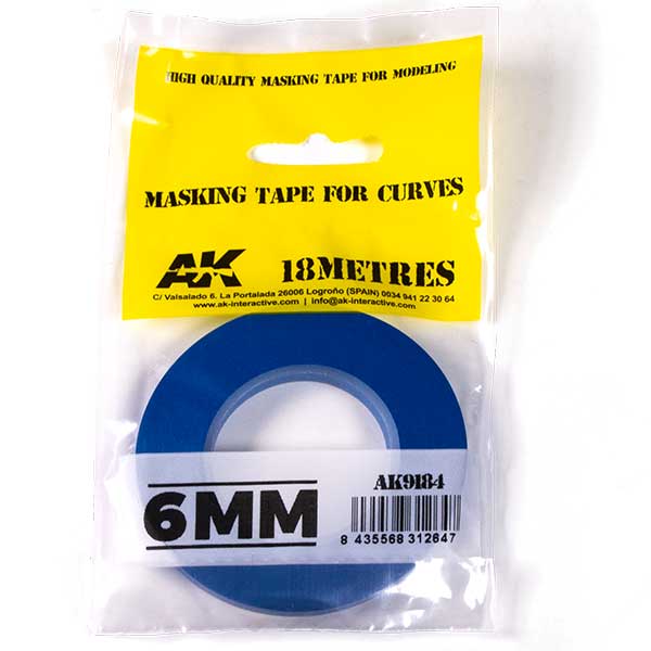 AK 6mm Masking Tape for Curves Blue