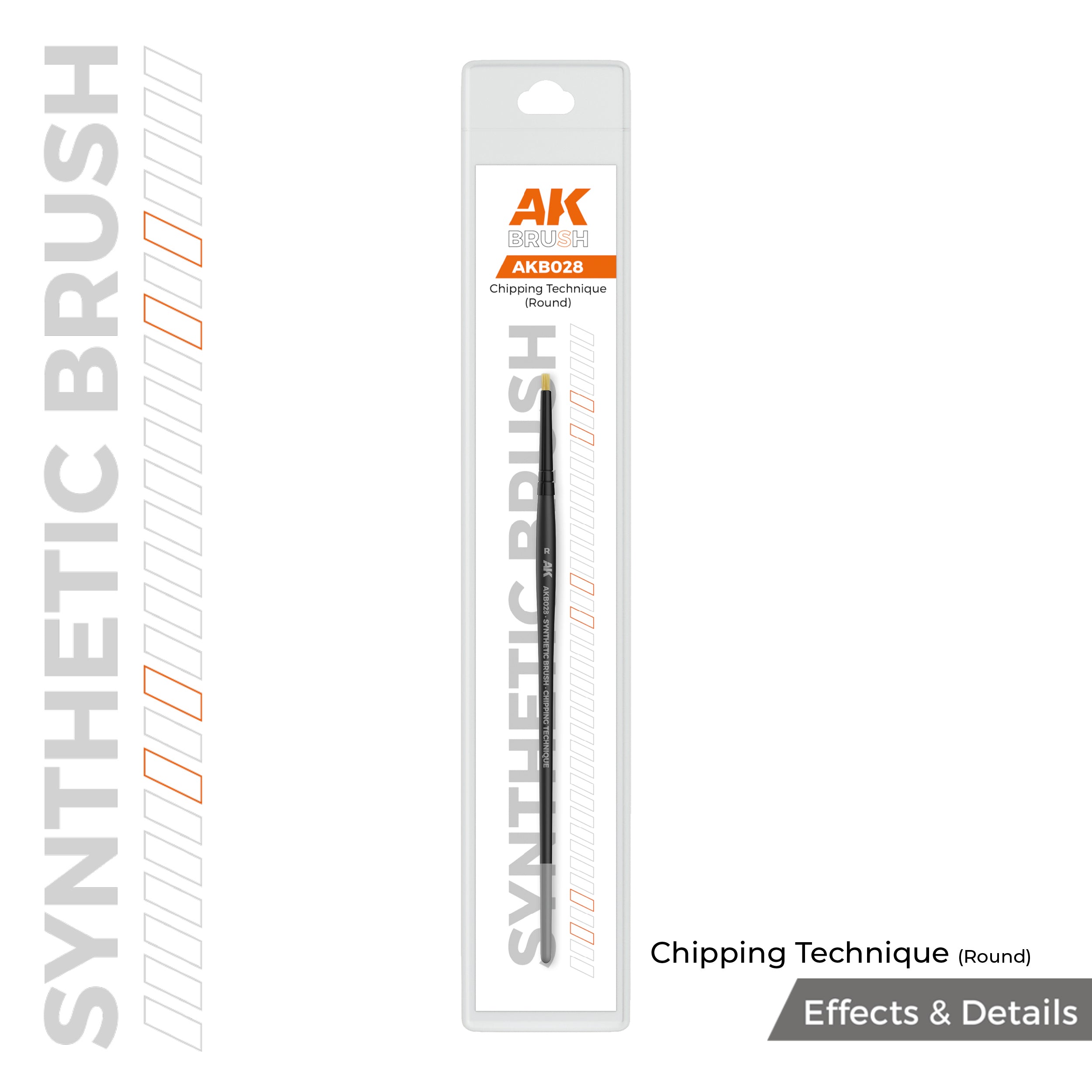 AK B028 Chipping Technique Brush (Round)