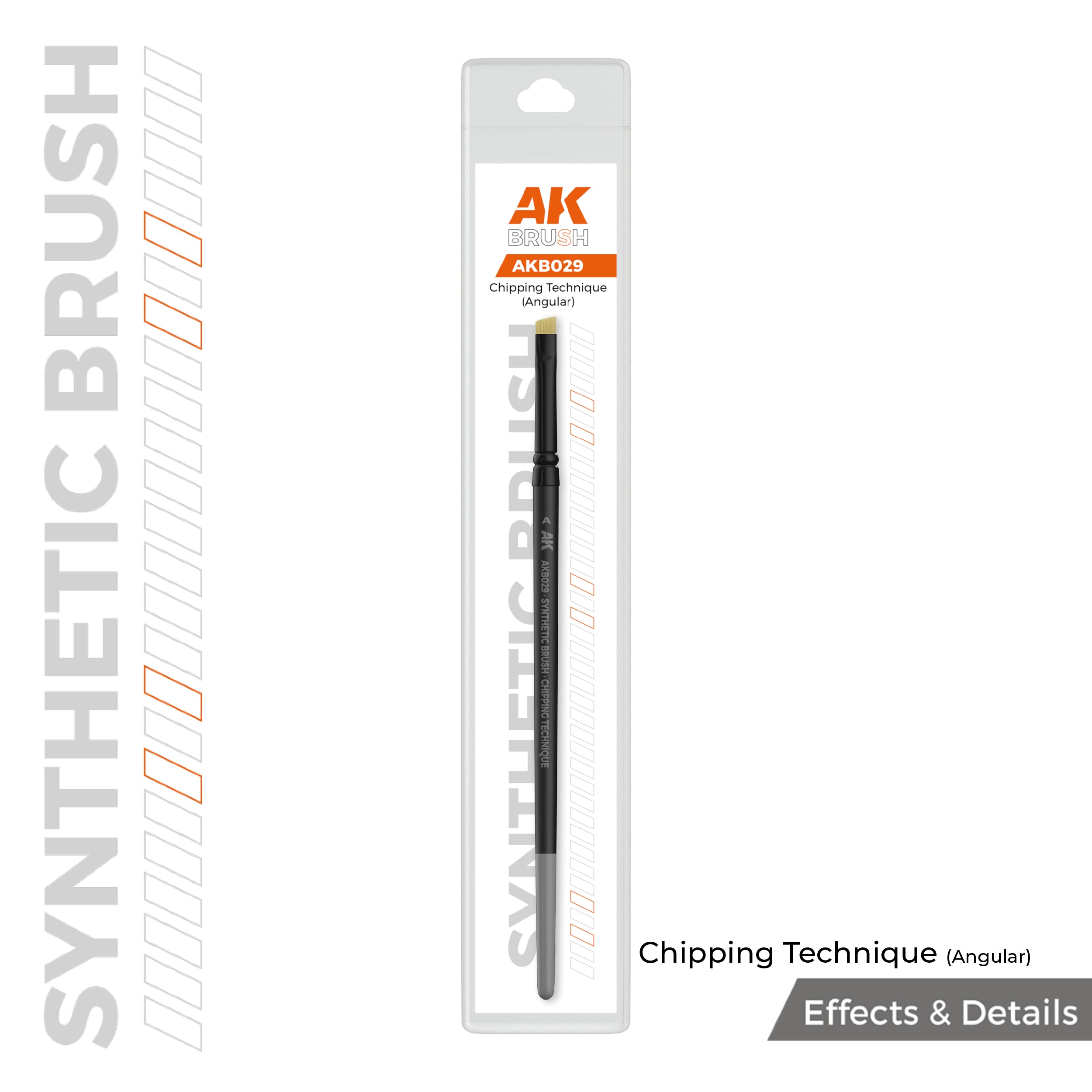 AK B029 Chipping Technique Brush (Angular)