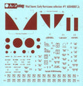 Aviaeology  Airframe Stencil / Data Series Hurricane (part 2) Night Fighters 1/48