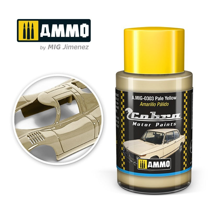 AMIG 0303 Cobra Motor Paint Pale Yellow 30ml.