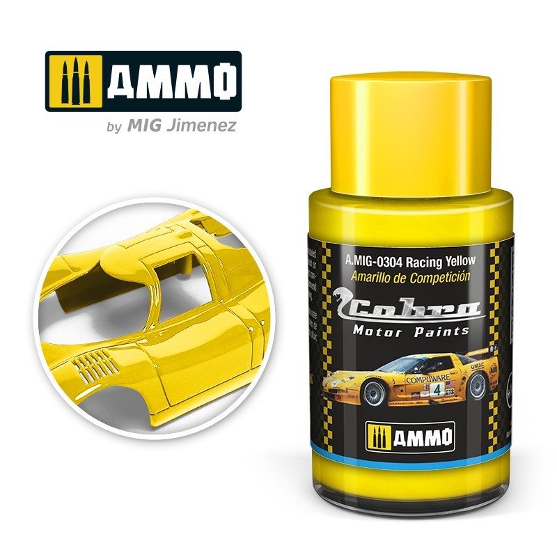 AMIG 0304 Cobra Motor Paint Racing Yellow 30ml.
