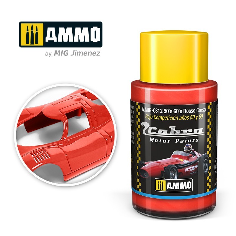 AMIG 0312 Cobra Motor Paint 50´s 60´s Rosso Corsa 30ml.