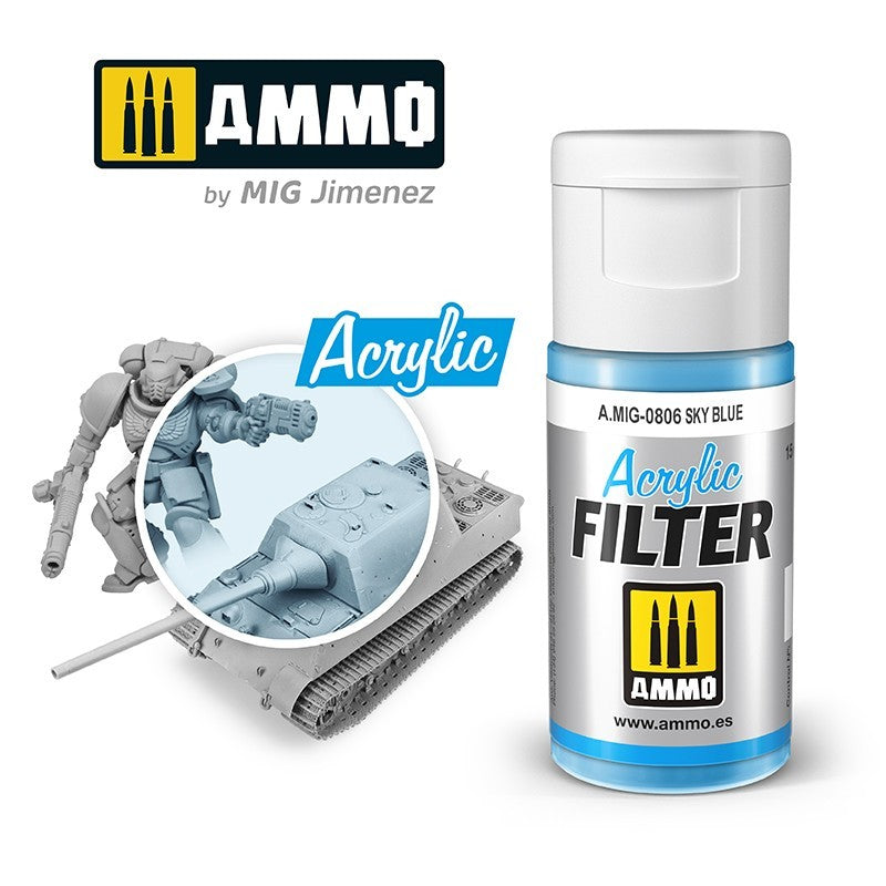 AMIG 0806 Acrylic Filter Sky Blue 15ml.
