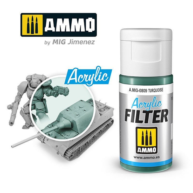 AMIG 0809 Acrylic Filter Turquoise 15ml.