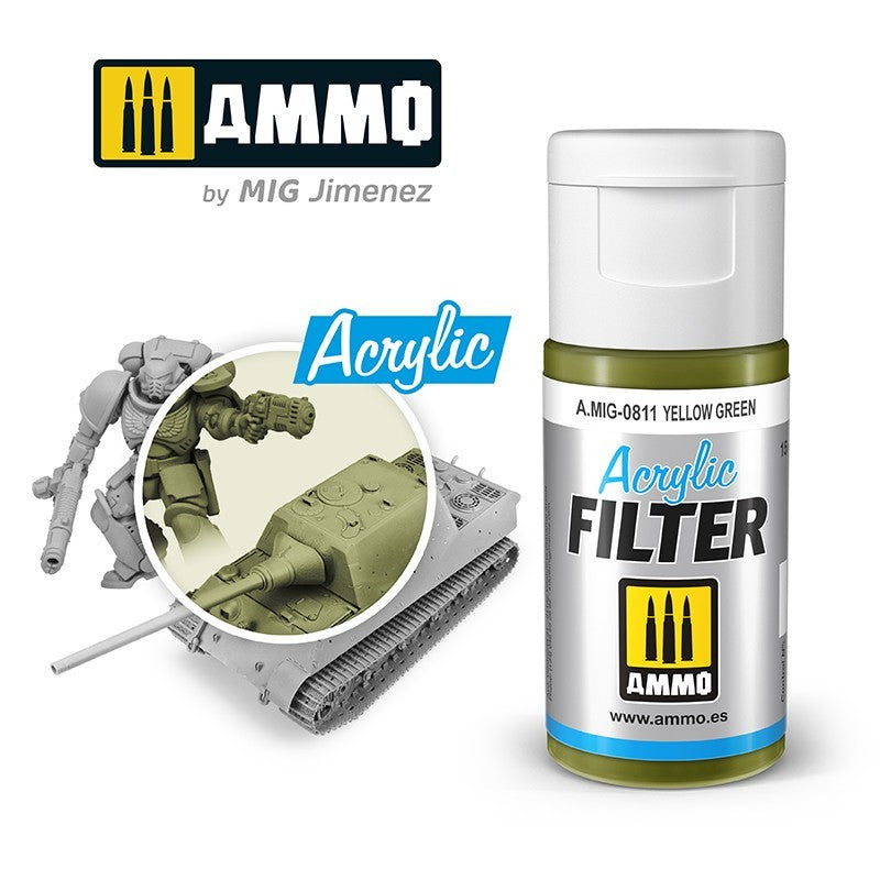AMIG 0811 Acrylic Filter Yellow Green 15ml.