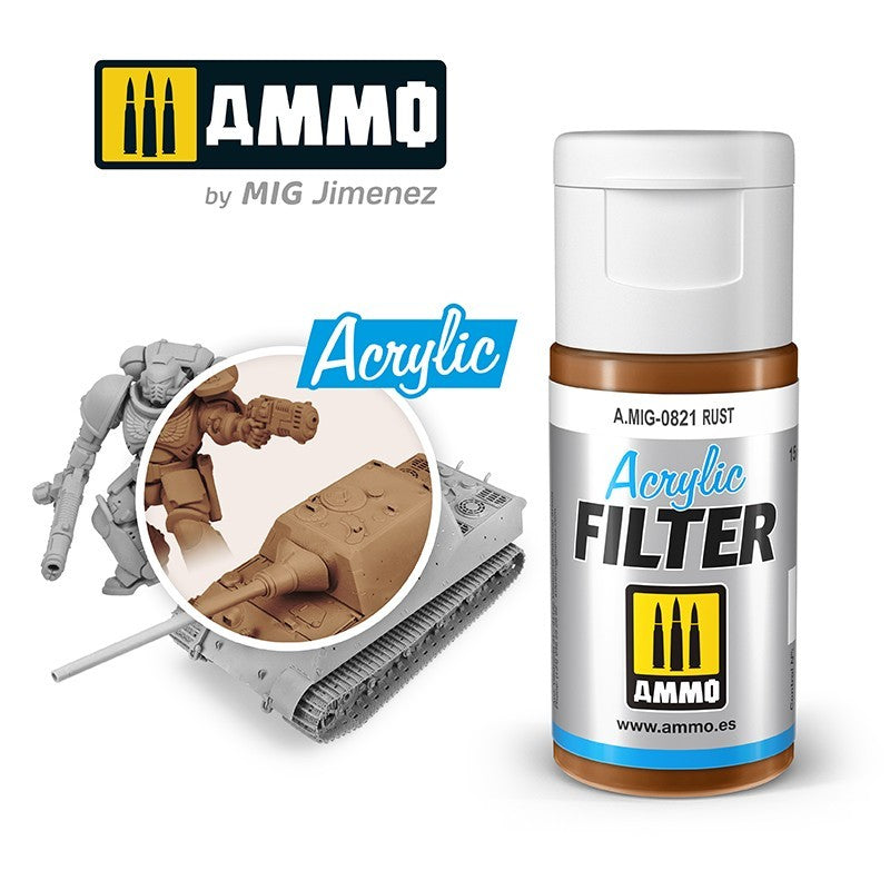 AMIG 0821 Acrylic Filter Rust 15ml.