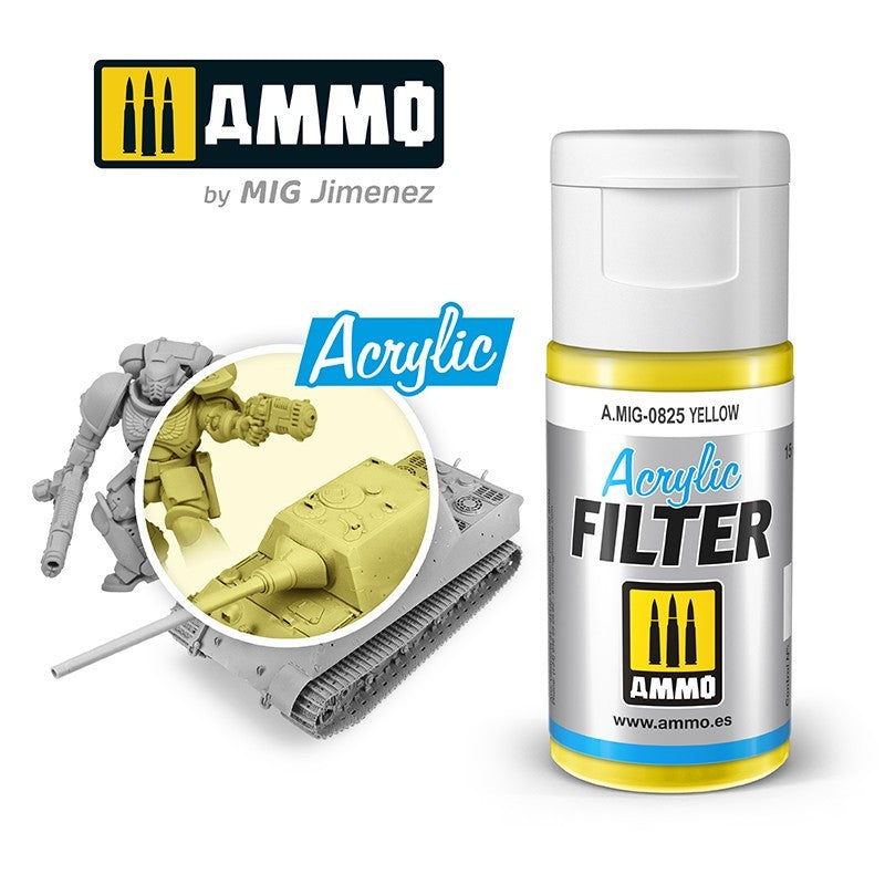 AMIG 0825 Acrylic Filter Yellow 15ml.