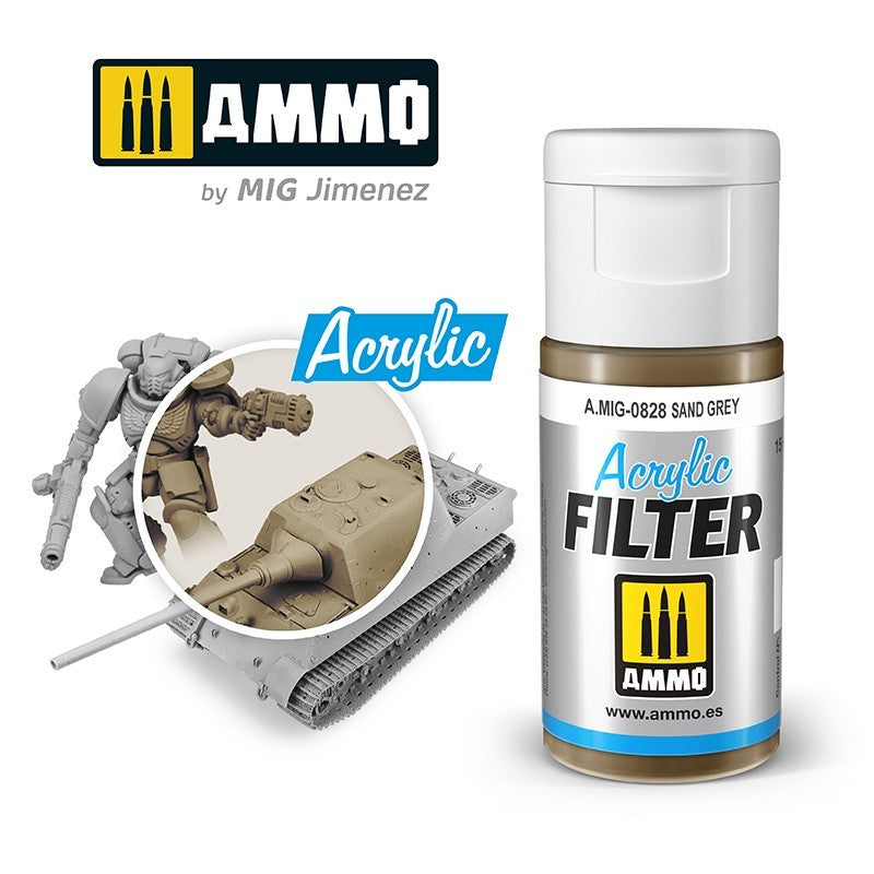 AMIG 0828 Acrylic Filter Light Grey 15ml.