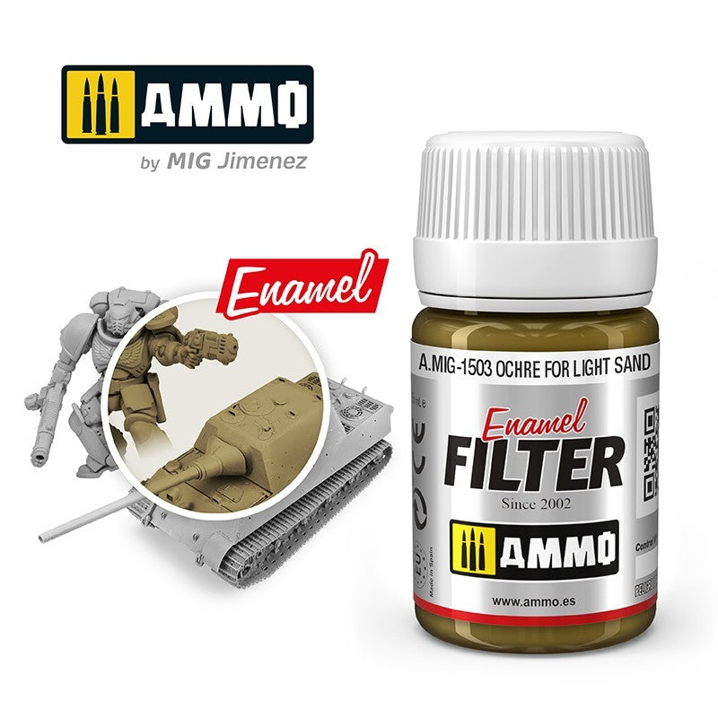 AMIG 1503 Enamel Filter Ochre for Light Sand 35ml.