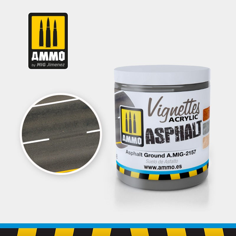 AMIG 2157 Vignettes Acrylic Asphalt. Asphalt Ground 100ml.