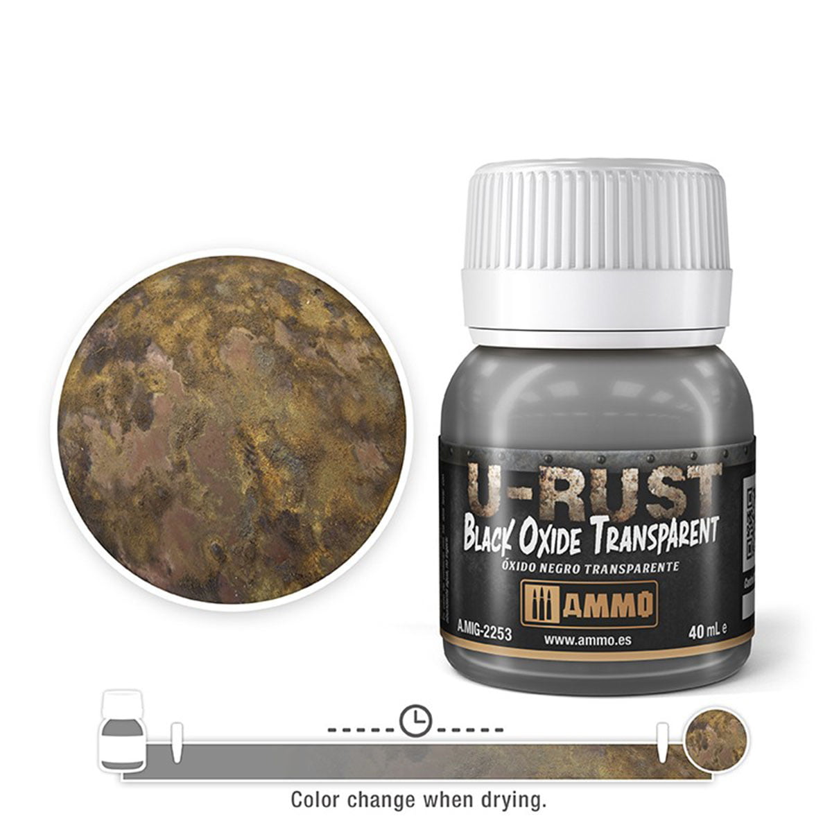 AMIG 2253 U-Rust Black Oxide Transparent 40ml.