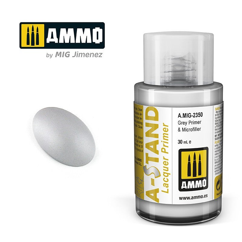 Amig 2350 A-Stand Gloss Grey Primer & Microfiller Lacquer Primer