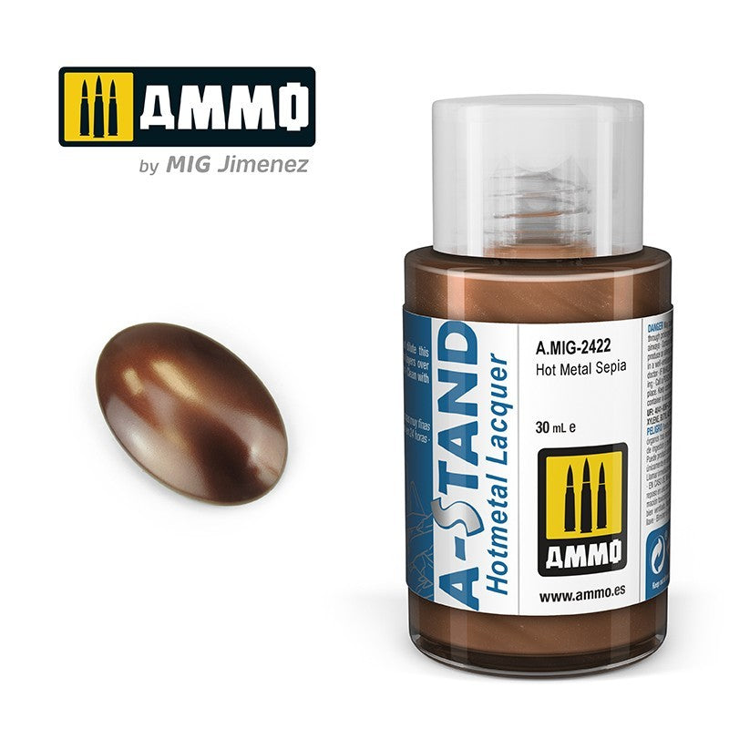Amig 2422 A-Stand Hot Metal Sepia, Hotmetal Lacquer