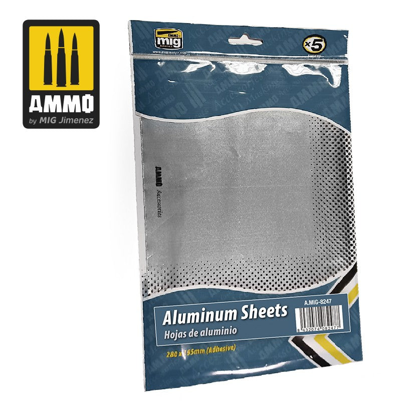 Amig 8247 Aluminum Sheets 280 x 195mm