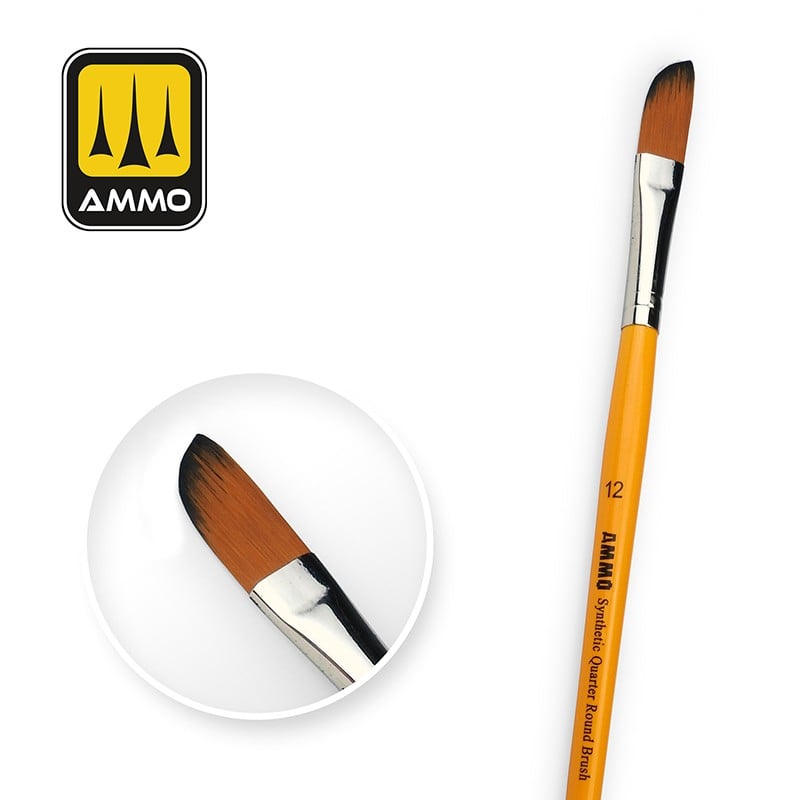 Amig 8586 12 Synthetic Quarter Round Brush