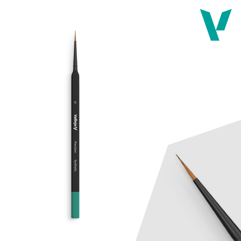 Vallejo B03000 Brushes Precision Series Triangular Synthetic 0 Round