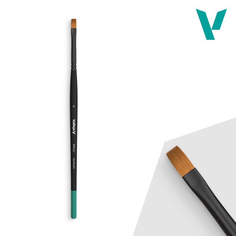 Vallejo B04004 Brushes Synthetic Effects Series  4 Flat