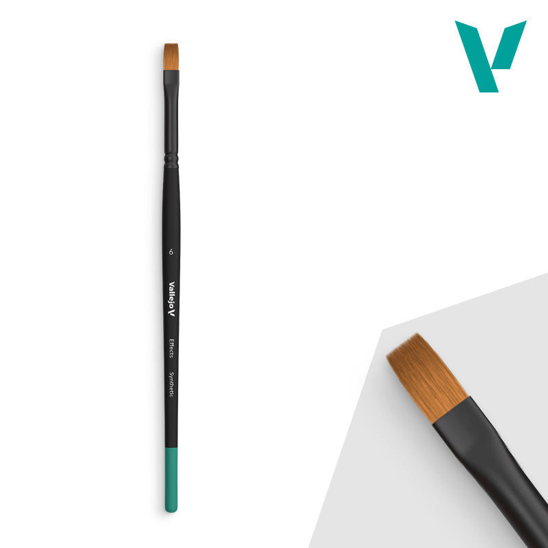 Vallejo B04006 Brushes Synthetic Effects Series  6 Flat