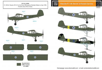 Fieseler Fi 156 Storch in Finnish Service 1/48 decals