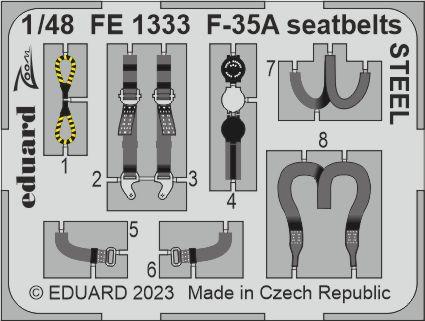 Eduard F-35A Seatbelts Steel 1/48