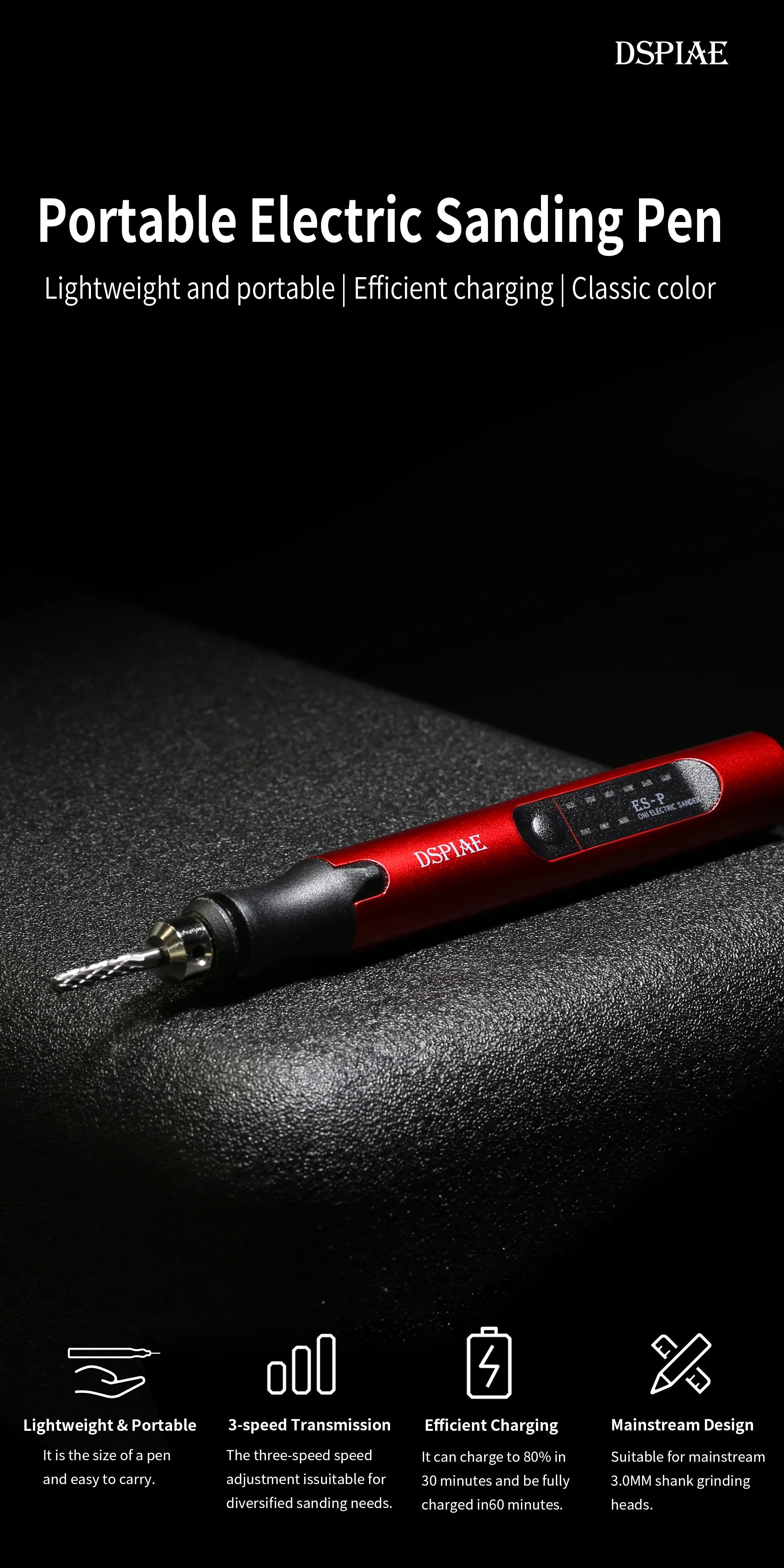 DSPIAE Portable Electric Sanding Pen