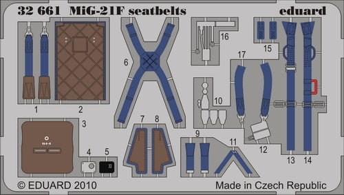Eduard MiG-21F KM1 Seatbelts 1/32