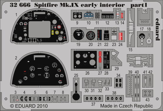 Eduard Spitfire Mk.IX Early Interior S.A. 1/32