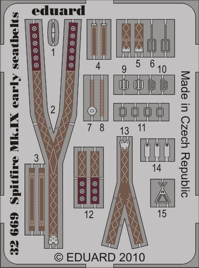 Eduard Spitfire Mk.IX Early Seatbelts Steel 1/32