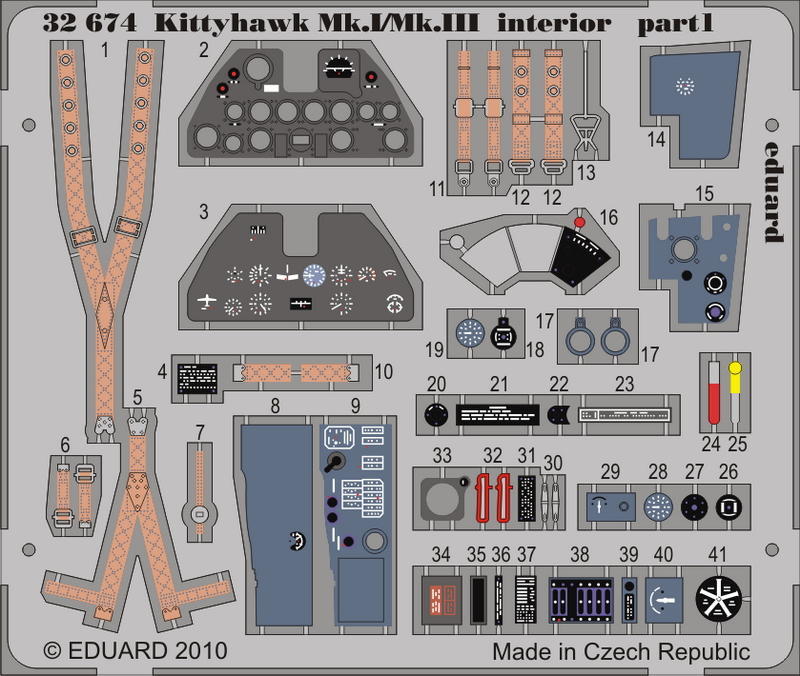 Eduard Kittyhawk Mk.I/Mk.III Interior S.A 1/32