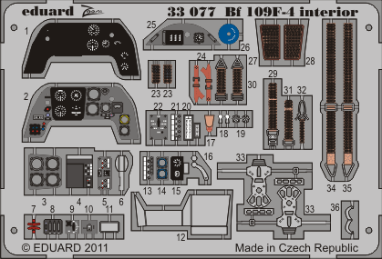 Eduard Bf 109F-4 Interior S.A 1/32