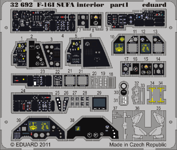 Eduard F-16I SUFA Interior S.A 1/32