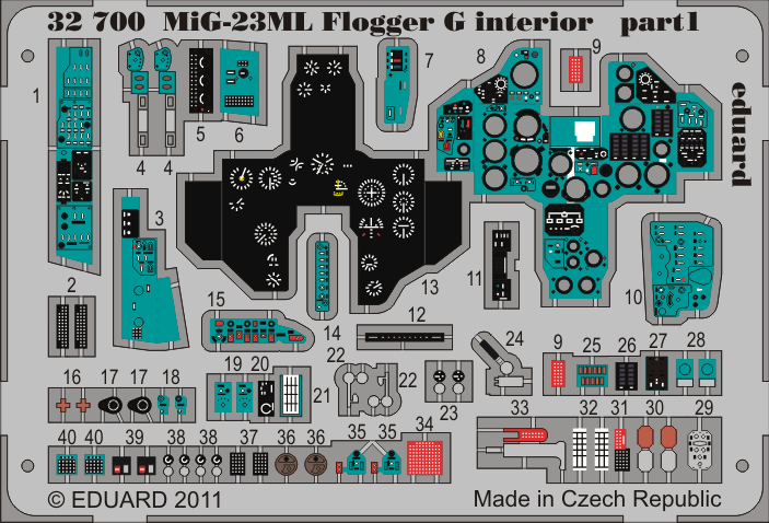Eduard MiG-23ML Flogger G Interior S.A. 1/32