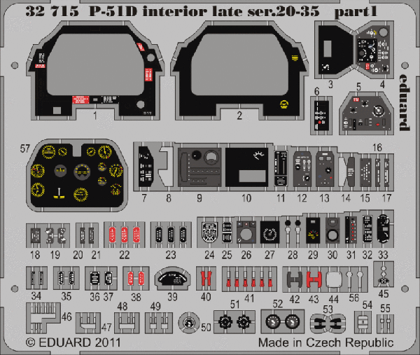 Eduard P-51D Interior Late S.A. 1/32