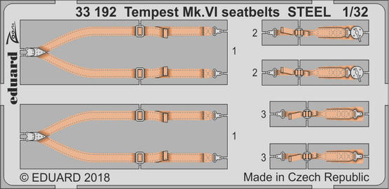Eduard Tempest Mk.VI Seatbelts Steel 1/32
