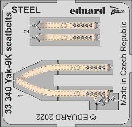 Eduard Yak-9K Seatbelts Steel 1/32